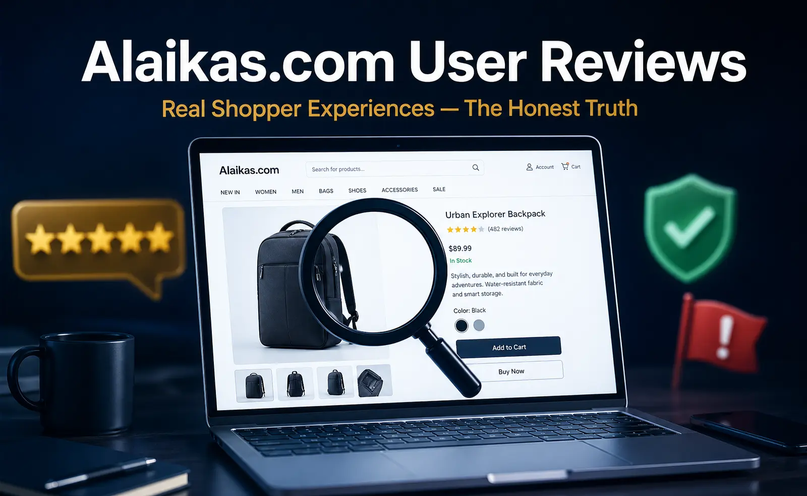 Alaikas.com user reviews analysis showing trust signals, product quality insights, and shopper safety guide for US buyers