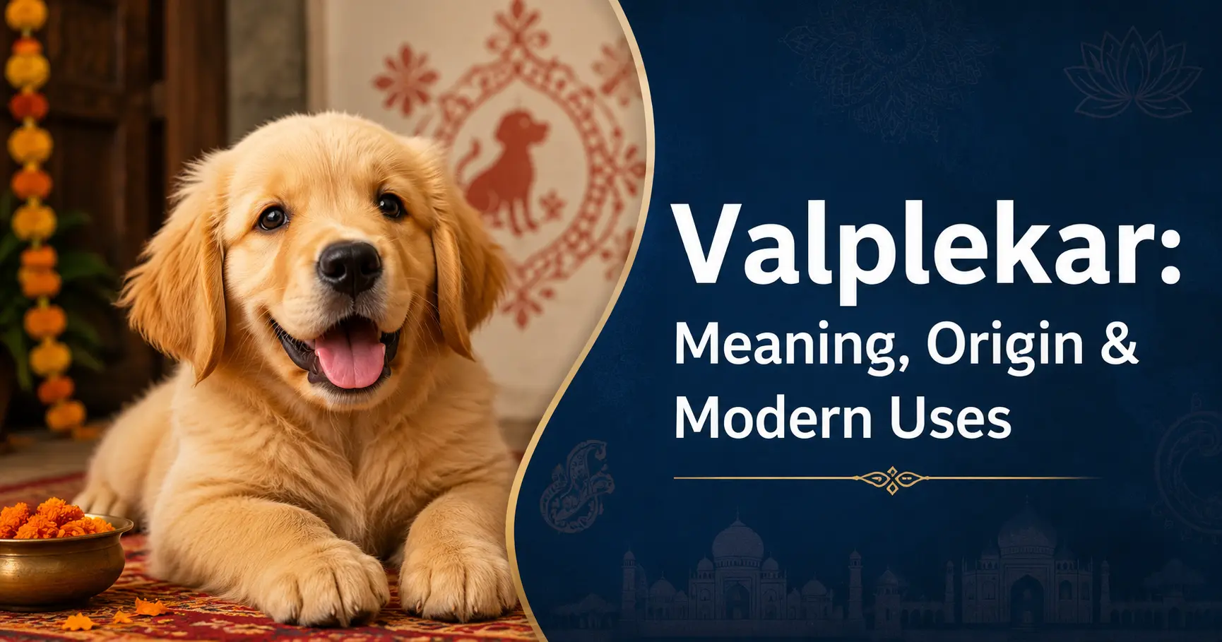 Valplekar concept showing puppy play, cultural identity, and digital relevance in a clean modern layout