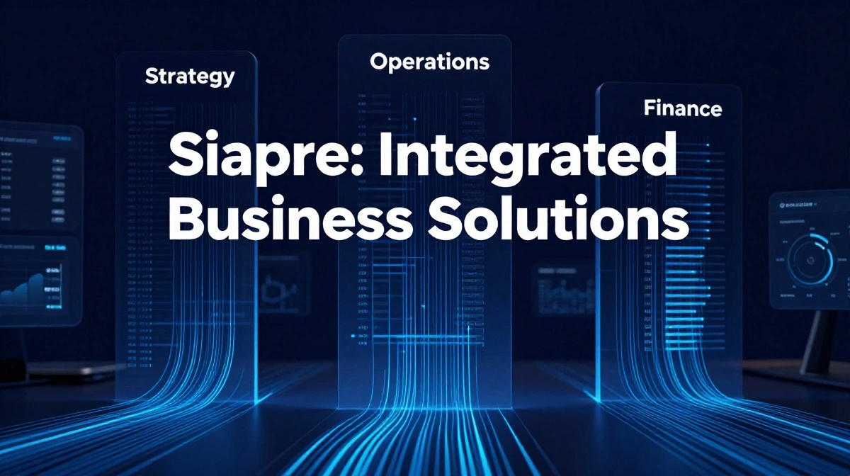 Siapre integrated business planning framework showing unified strategy, finance and operations for UK organisations — 116 characters