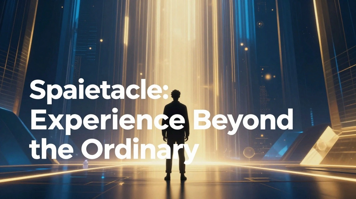 Spaietacle concept showing immersive space and digital experience design blending creativity with human emotion