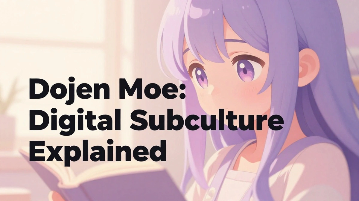Dojen moe illustration featuring soft pastel anime character design representing the doujin and moe creative fusion aesthetic