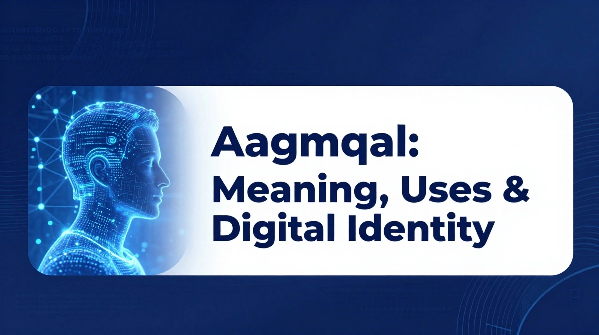 Aagmqal concept illustration showing digital identity, personal branding, and online presence in a modern setting