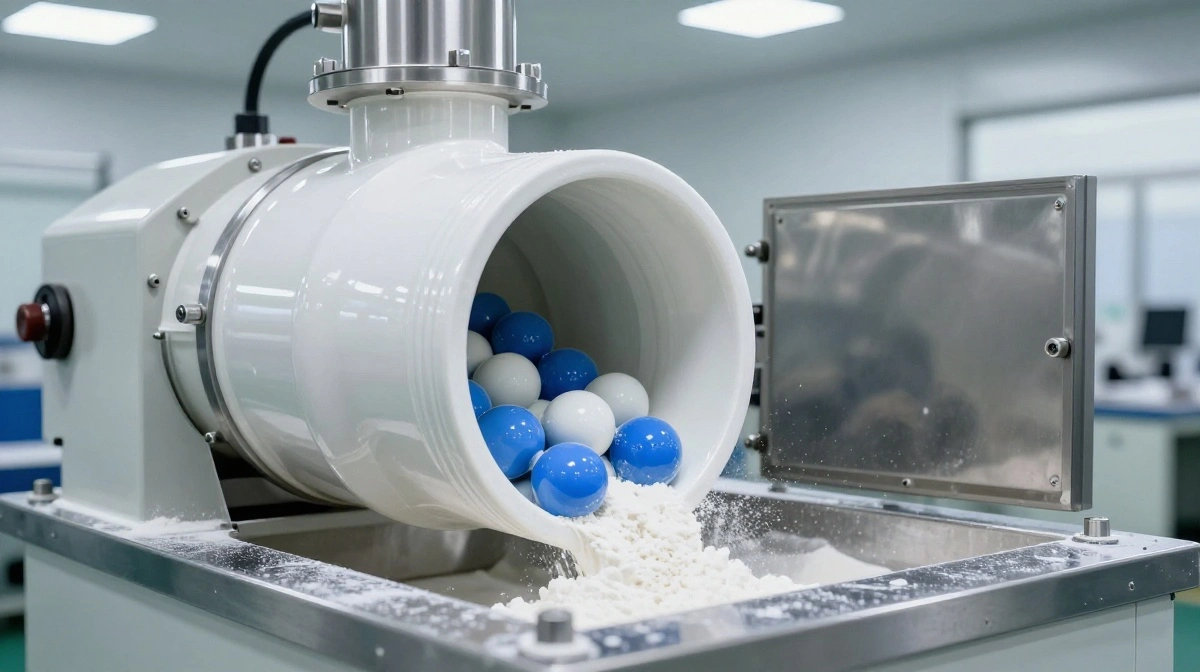 Ceramic ball mill machine with ceramic grinding media for ultrafine and contamination-free industrial powder grinding