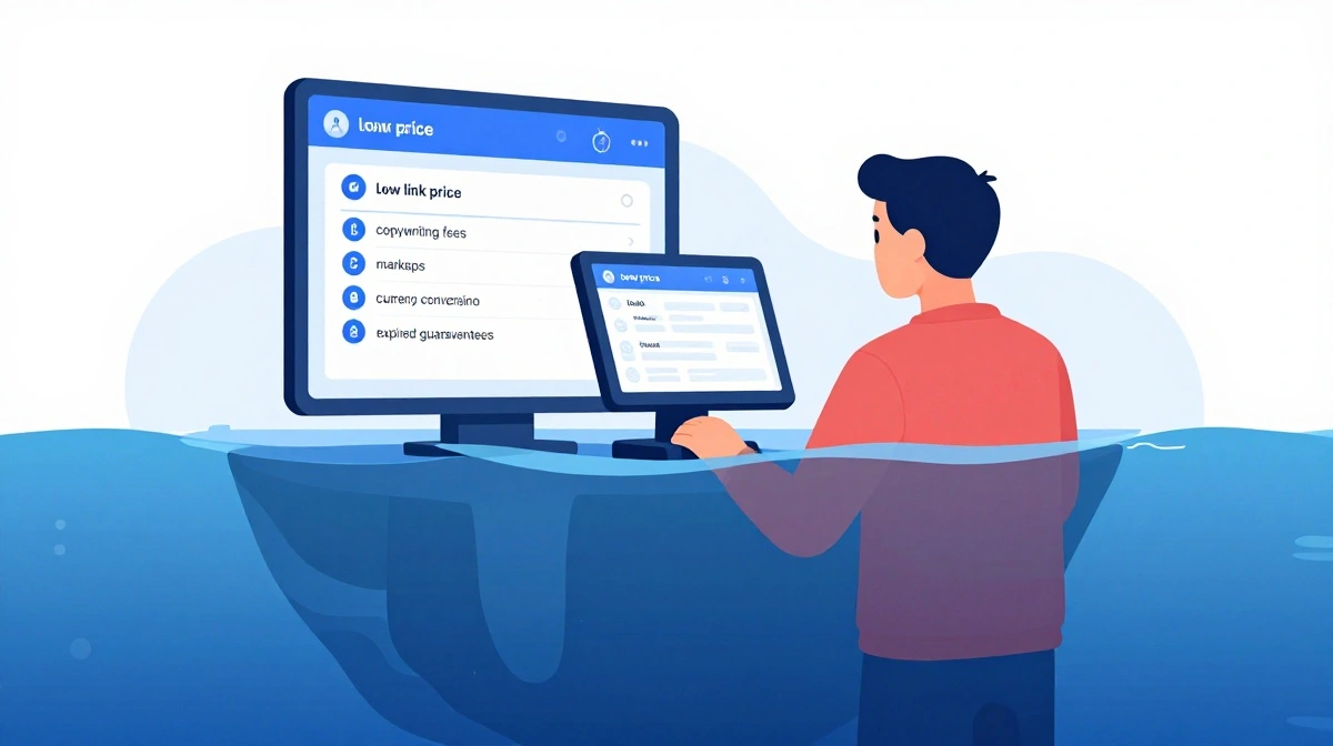 SEO agency manager managing multiple client link building campaigns from one self-serve dashboard