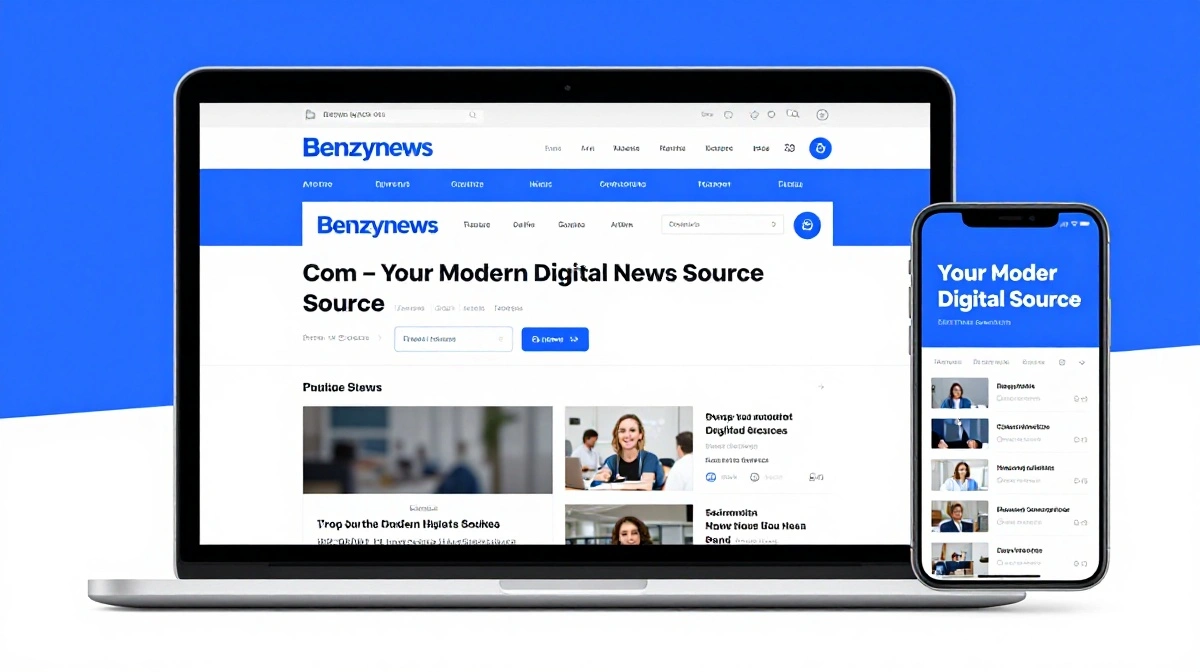 Benzynews com digital news platform showing articles on technology business entertainment and lifestyle content for readers